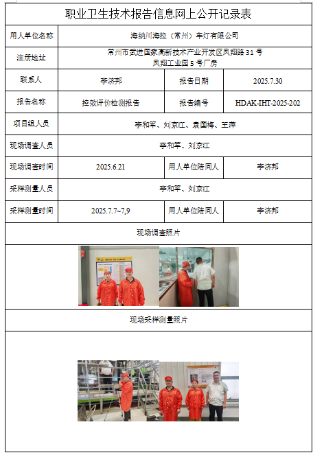 海納川海拉（常州）車燈有限公司